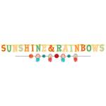 Banner Kit Retro Rainbow 2 Girlanden 150 und 176cm...