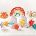 Tischdekoration Retro Rainbow 7 Teile Papier, 33cm,...