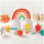 Tischdekoration Retro  Rainbow 7 Teile Papier, 33cm, 12,7cm, 12,7cm, Amscan