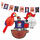 Dekorationsset  Pirates Map 4 Teile, Inhalt: 1 Flaggenbanner, 3 Wabenbälle Amscan