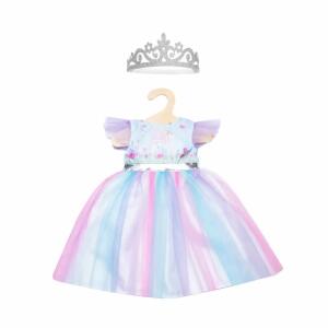 Heless Kleid Fee und  Einhorn Gr.28-35cm, mit silberner Krone, auf Kleiderbügel