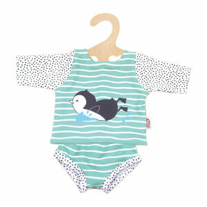 Heless Schwimmoutfit  Pinguin Gr.35-45cm, Pinguin Pünktchen, auf Kleiderbügel