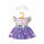 Heless Kleid Fee und  Einhorn Gr.35-45cm lila, mit silberner Krone, auf Kleiderbügel