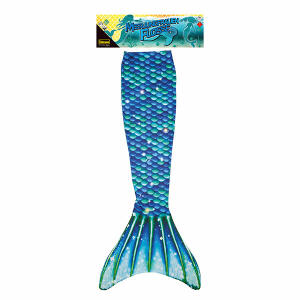 Idena Meerjungfrauflosse  Größe XS/S Grün, 110-128cm, inklusive Monoflosse mit Neoprenbezug,, Flosse besteht aus hochelastischen Stoff - in den Ecken, verstärkt, ab 6 Jahren