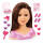 Bayer Schminkkopf  Charlene brünett, glänzendes Haar, lange Wimpern, inklusive Bürste, Kamm,, Klammern, Lockenwickler, Make-Up und Sticker, 240x170x270mm, ab 3 Jahren