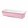 XXL Backform Punkte 3er  200x70mm weiß rosa, Höhe 55mm, geeignet für Kindergeburtstage und Partys,, ideal zum Backen von Kuchen oder zum aufbewahren von Snacks,, aus stabilem Ofenkarton mit Randverstärkung,, backfest bis 200°C, fettdicht, lebensmittelecht