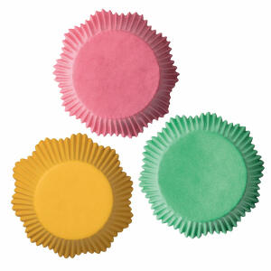 Backförmchen 50x38mm 40er  farbig sortiert, ideal für Kindergeburtstage und Partys,, geeignet zum Backen von Muffins im Backofen,, backfest bis 220°C, fettdicht, lebensmittelecht,, dekorativ Demmler