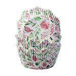 Backförmchen 50x38mm 40er  Rosen rosa grün,...