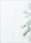 SIGEL DP132 Weihnachts-Motiv-Papier - Tannenzapfen - weiß/grau/silber - 90 g/m² - A4 - 100 Blatt