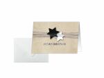 SIGEL DS079 Weihnachts-Karten - Sterne - beige/schwarz/weiß - A6 - 25 Karten + Umschläge - inkl. Umschläge