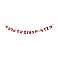 Girlande 190cm Schriftzug  Frohe Weihnachten Holz,...
