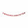 Girlande 190cm Schriftzug  Frohe Weihnachten Holz, 190x10x0,7 cm, rot, Riffelmacher