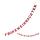 Girlande 190cm Schriftzug Frohe Weihnachten Holz, 190x10x0,7 cm, rot,