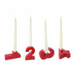Adventskerzenhalter 1-2-3-4 rot 17189 Holz