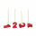 Adventskerzenhalter 1-2-3-4 rot 17189 Holz