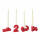 Adventskerzenhalter 1-2-3-4 rot 17189 Holz