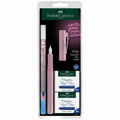 Faber Castell Füller Grip 2010 rose shadows Feder M Tinte+TL