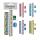 Schreibset 5teilig 4fach sort Bleistifte, Lineal, Radiergummi, Spitzer