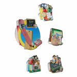 Geschenktasche  Schulanfang 17x25,5x13cm, 5fach sortiert,...