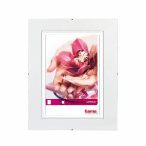 Bildhalter Clip Fix  40x60cm Antireflex, rahmenlos, für Bildformat 30 x 45 cm,, rund geschliffenes, gewaschenes Antireflex-Glas,, max. Transparenz für klare und farbechte Bilddarstellung,, mit Schwerlastaufhänger, Hama