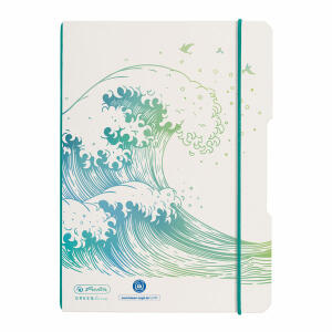 Herlitz Notizheft flex A5 40 Blatt punktier GREENline Welle