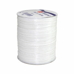 Naturbastbandrolle  100m Rayon Raffia weiß, Präsent