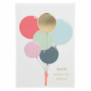Klappkarte Einfach schön  Motiv 18, ansprechendes und klares Design,, goldener Sticker zum verschließen des Umschlages, Depesche,