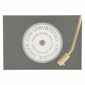 Klappkarte Einfach schön  Motiv 27, ansprechendes und klares Design,, goldener Sticker zum verschließen des Umschlages, Depesche,