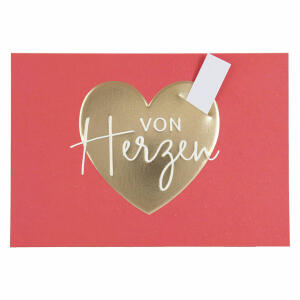 Klappkarte Einfach schön  Motiv 28, ansprechendes und klares Design,, goldener Sticker zum verschließen des Umschlages, Depesche,