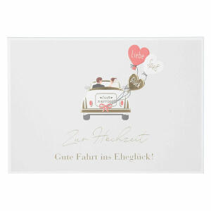 Klappkarte Einfach schön  Motiv 41, ansprechendes und klares Design,, goldener Sticker zum verschließen des Umschlages, Depesche,