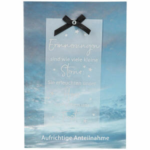 Trauerkarte  Motiv 1, Erinnerungen sind wie viele kleine ...