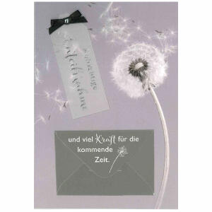 Trauerkarte  Motiv 31, Aufrichtige Anteilnahme und viel Kraft..