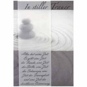 Trauerkarte  Motiv 33, In stiller Trauer-Alles hat seine Zeit..