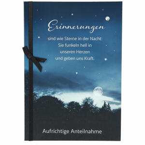 Trauerkarte  Motiv 41, Erinnerungen sind wie Sterne in der ...