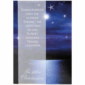 Trauerkarte  Motiv 49, Erinnerungen sind die kleinen Sterne,...