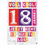 Musikkarte Überraschung  Motiv 6, Voll cool! 18...