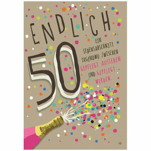 Musikkarte Überraschung  Motiv 10, Endlich 50 Ein Lebensabschnitt...