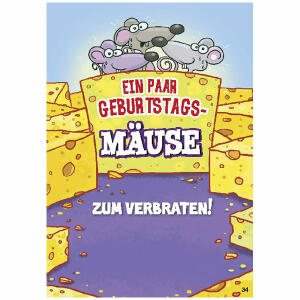 Musikkarte Überraschung  Motiv 34, Ein paar Geburtstagsmäuse zum verbraten!