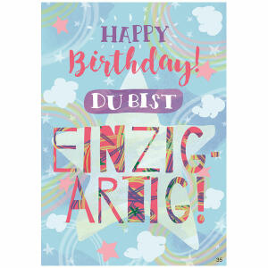 Musikkarte Überraschung  Motiv 35, Happy Birthday! Du bist einzigartig