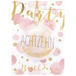 Designers Klappkarte Motiv 2, 18-Jetzt geht die Party...