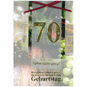 Designers Best Klappkarte  Motiv 8, 70-Auf einen Spitzenjahrgang! ...