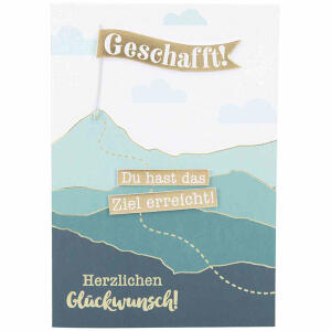 Designers Best Klappkarte  Motiv 42, Geschafft! Du hast das Ziel erreicht!