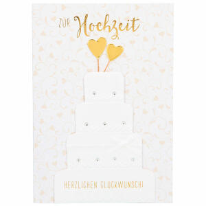 Designers Best Klappkarte  Motiv 48, Zur Hochzeit Herzlichen Glückwunsch