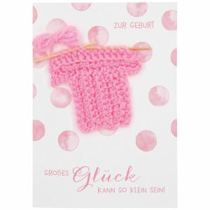 Designers Best Klappkarte  Motiv 51, Zur Geburt Großes Glück kann so klein...