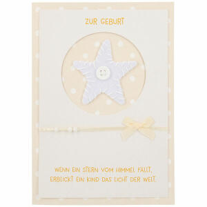 Designers Best Klappkarte  Motiv 52, Zur Geburt Wenn ein Stern vom Himmel...
