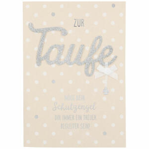 Designers Best Klappkarte  Motiv 54, Zur Taufe - Möge dein Schutzengel dir...
