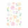 Sticker Neon  Colourful Line Flowers, 1 Bogen, Rössler