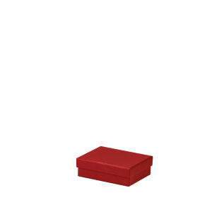 Kartonage 10x13x4cm  Boxline rot, rechteckige Geschenkschachtel,, genaue Maße: 96 x 128 x 40 mm, Rössler
