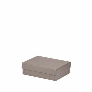 Kartonage 14x19x6cm  Boxline taupe, rechteckige Geschenkschachtel,, genaue Maße: 140 x 190 x 60 mm, Rössler