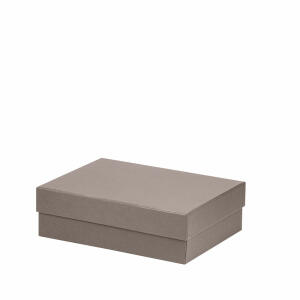 Kartonage 20x26x8cm  Boxline taupe, rechteckige Geschenkschachtel,, genaue Maße: 196 x 264 x 80 mm, Rössler